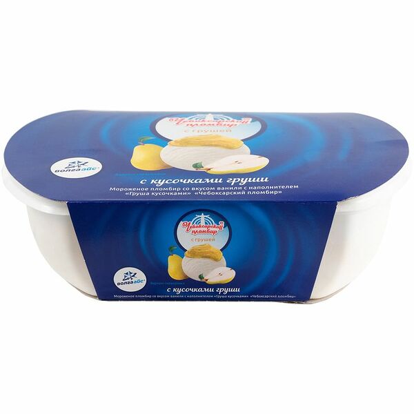 Мороженое Чебоксарский пломбир с кусочками груши