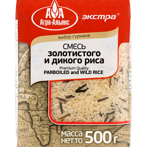 Рис Агро Альянс Экстра Дикий и Золотистый длиннозерный