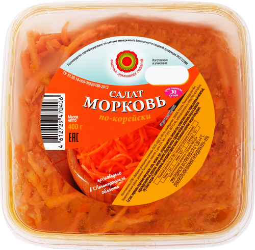 

Морковь Фабрика домашних солений по-корейски 400 г
