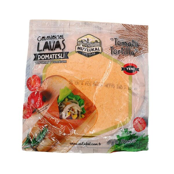 Тортилья пшеничная Mutlukal с томатом 240г