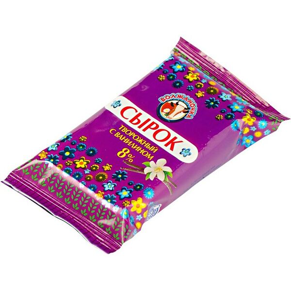 Сырок творожный Волжаночка с ванилью 8%