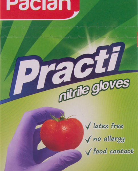 Перчатки PACLAN нитриловые размер L Арт. 407721, 5 пар