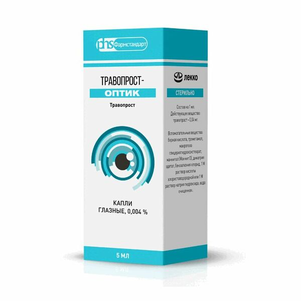 Травопрост-Оптик капли глазные 0.004% 5 мл