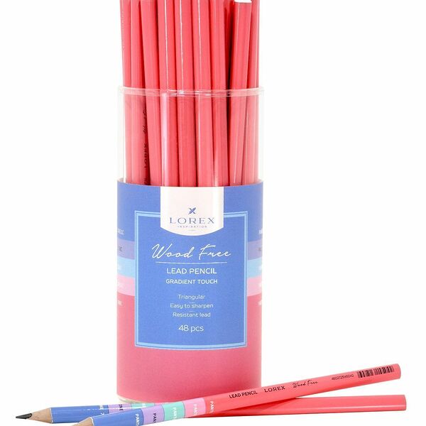 Карандаш чернографитный LOREХ GRADIENT TOUCH НВ wood free заточенный трехгранный