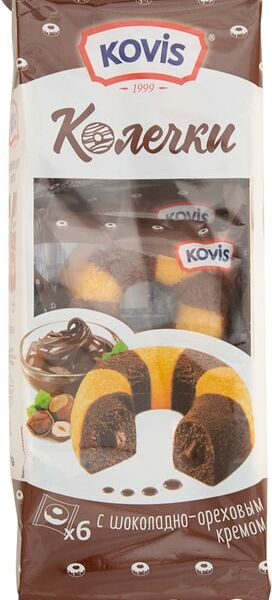 Пирожные Kovis Колечки с шоколадно-ореховым кремом 240г