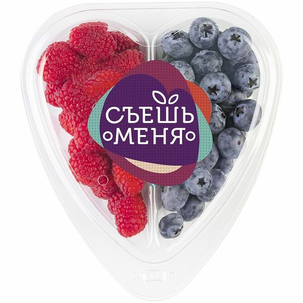 Микс малина и голубика в сердце, 250г