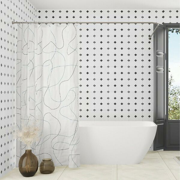 Штора для ванной комнаты Иллюзия, 180х180 см, полиэстер