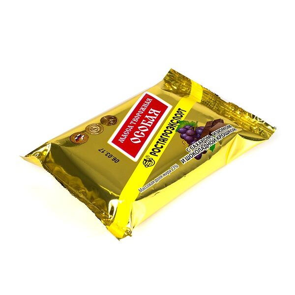 Масса творожная Особая с изюмом и шоколадом 23% 