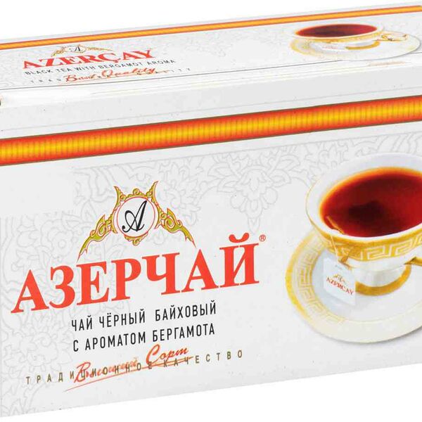 Чай чёрный Азерчай с ароматом Бергамота в пакетиках, 50 г