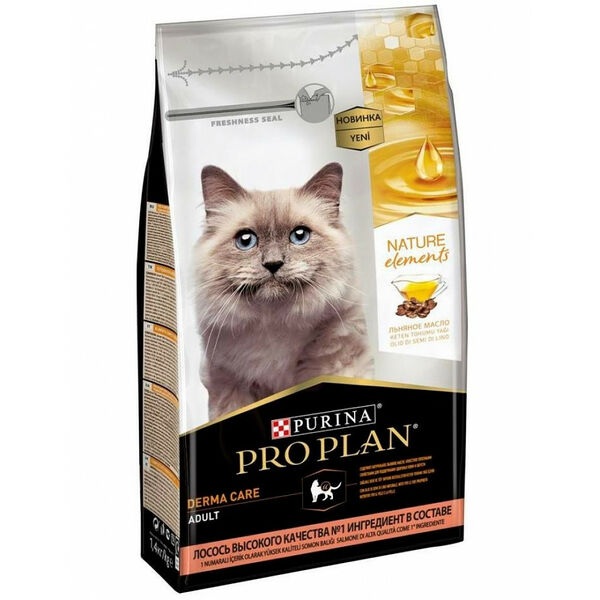 Purina Pro plan Сухой корм Pro Plan Nature Elements для взрослых кошек, с высоким содержанием лосося 200 г