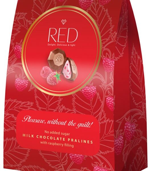 Конфеты Red Delight из молочного шоколада с малиновой начинкой 100г