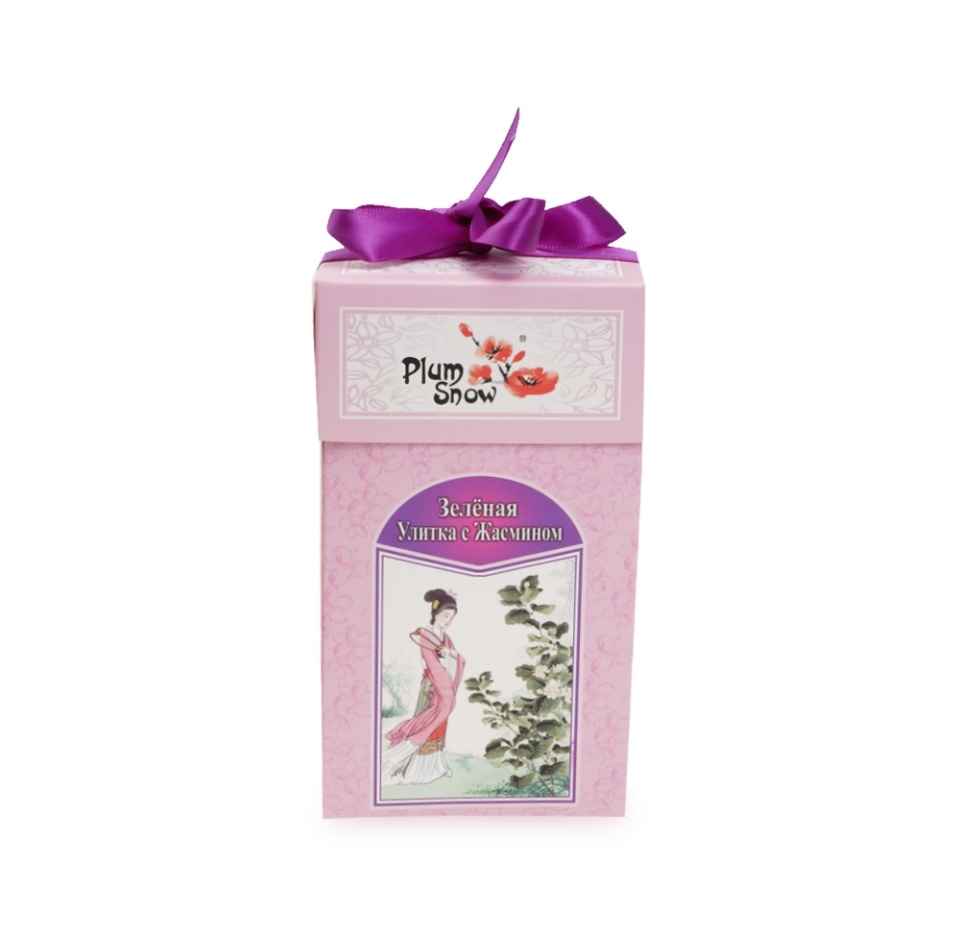 

Чай зеленый листовой Plum Snow Зелёная Улитка с жасмином 100 г
