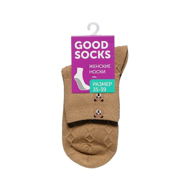 Женские носки Good Socks Мишки, коричневые, р.35-39