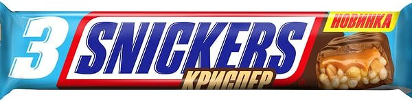 Шоколадный батончик Snickers Криспер 3шт*20г