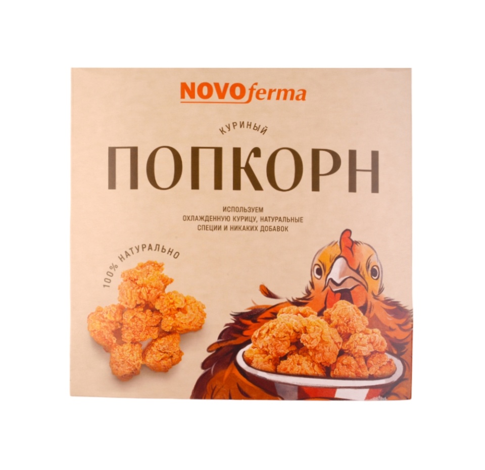

Куриный попкорн Новоферма из мяса птицы замороженный 400 г