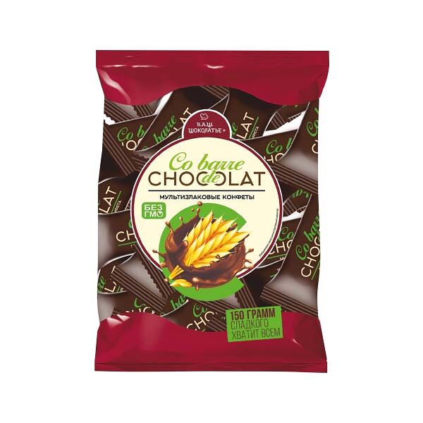 Конфеты Co Barre De Chocolat 150гр Мультизлаковые с Темной глазурью