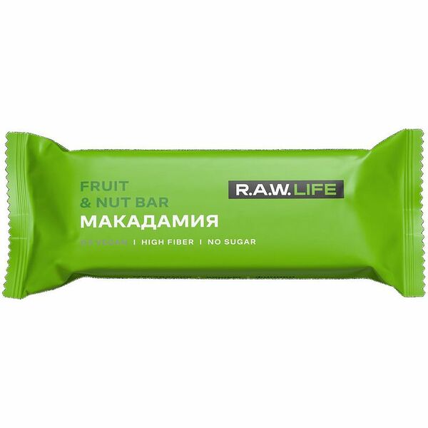 Батончик орехово-фруктовый R.A.W. LIFE Макадамия