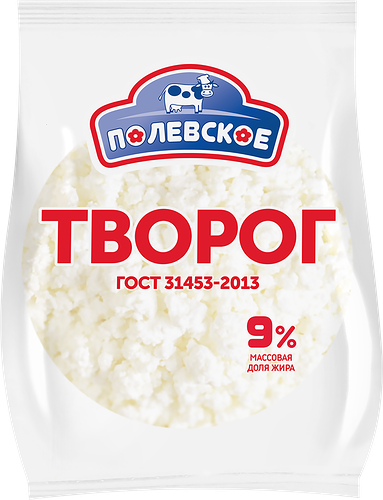 Творог Полевское 9%, без змж, 350г