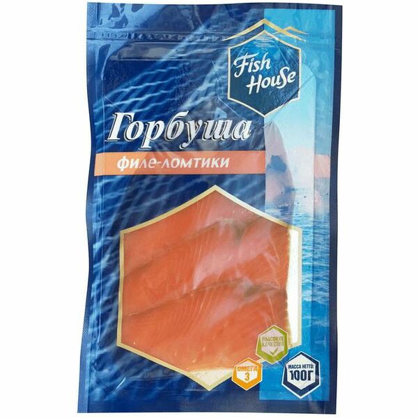 Горбуша Fish House ломтики соленые 100г