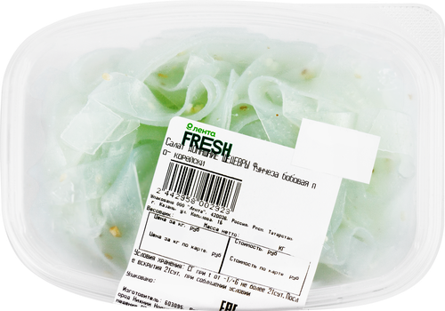 

Салат Домашние шедевры Фунчоза бобовая по-корейски вес