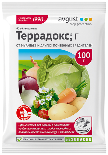 

Инсектицид для борьбы с почвенными вредителями AVGUST Террадокс, Арт. 42000345, 100г