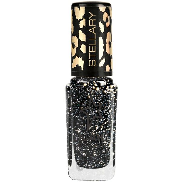 Лак для ногтей Stellary Nail polish тон 95 черный с блестками 8мл