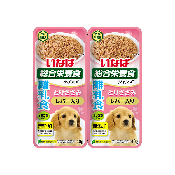 Twins Корм INABA CIAO влажный для щенков, куриное филе с печенью в желе, 80 гр.