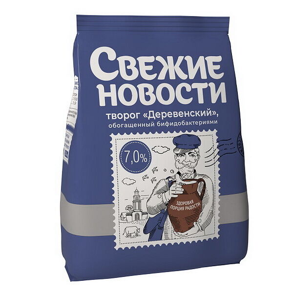 Творог Деревенский обог бифидобакт 7% 350г п/пл Свежие новости