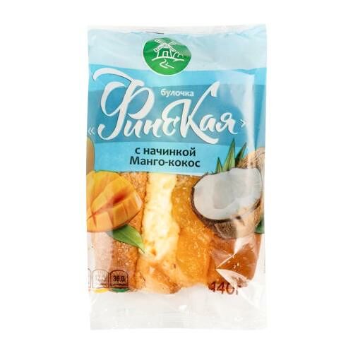 Булочка Родные просторы Финская с начинкой Манго-кокос 140 г