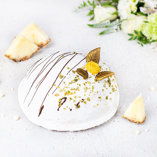 Сметанный с ананасами торт 900 г