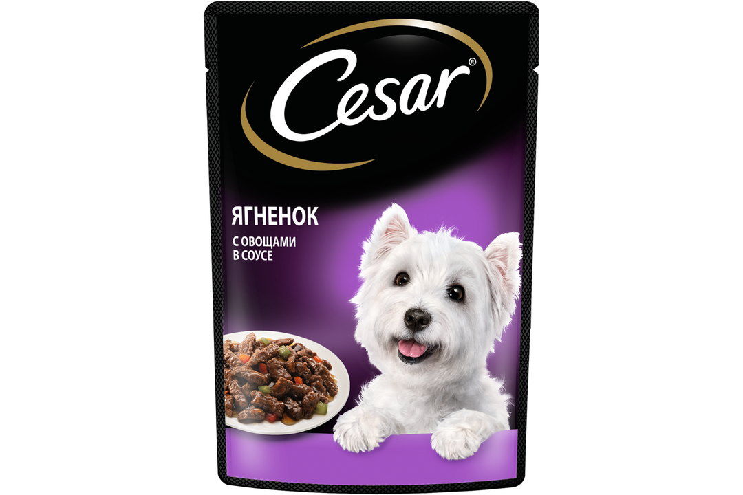 

Влажный корм Cesar для взрослых собак с ягненком и овощами в соусе 85 г