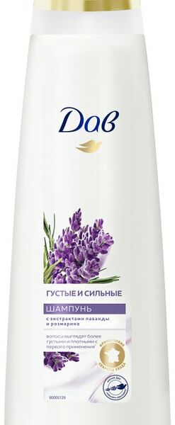 Шампунь для волос Дав Густые и сильные Лаванда и розмарин 380мл