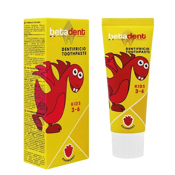 Зубная паста для детей Betadent Kids 3-6 со вкусом малины 75 мл