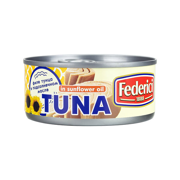 Тунец Federici в подсолнечном масле 160 г