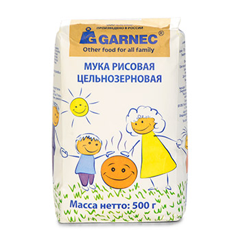 

Мука рисовая Garnec цельнозерновая без глютена, 500 г