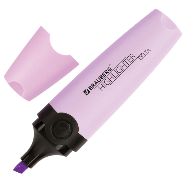 Текстовыделитель Brauberg delta pastel лавандовый линия 1-5 мм, 1 шт