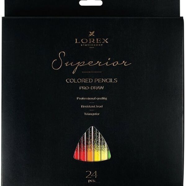 Набор цветных карандашей Lorex Superior трехгранные 24 цвета