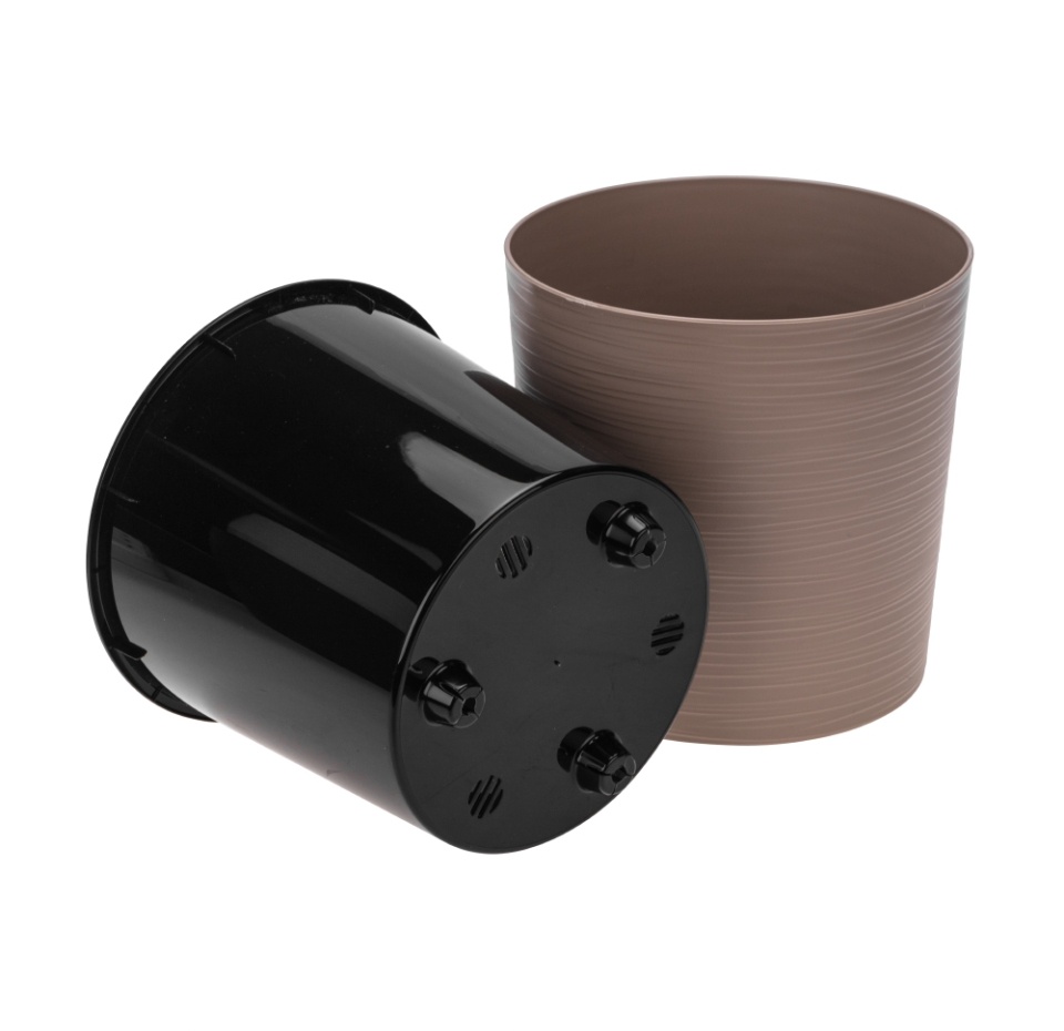 

Кашпо Четыре Сезона ВЕГА с вкладкой D19, 20см фраппе, 8 шт