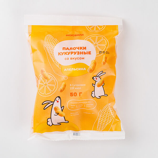 Палочки кукурузные со вкусом апельсина
