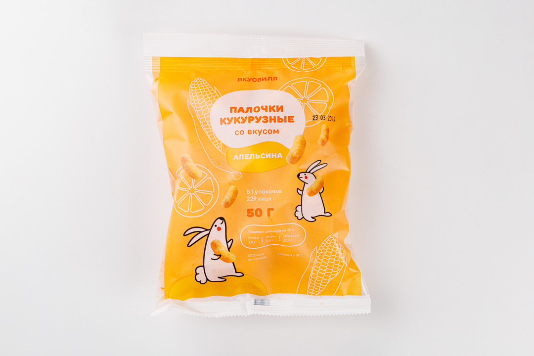 

Палочки кукурузные со вкусом апельсина