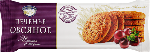 

Печенье КП Полёт овсяное с изюмом 250 г