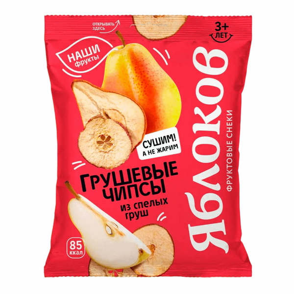 Чипсы из груши натуральные Яблоков Фруктовые сады