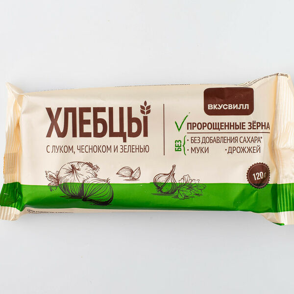 Хлебцы с чесноком и луком