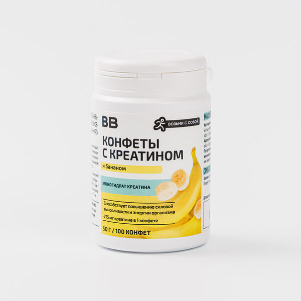 Конфеты с креатином и бананом, 50 гр
