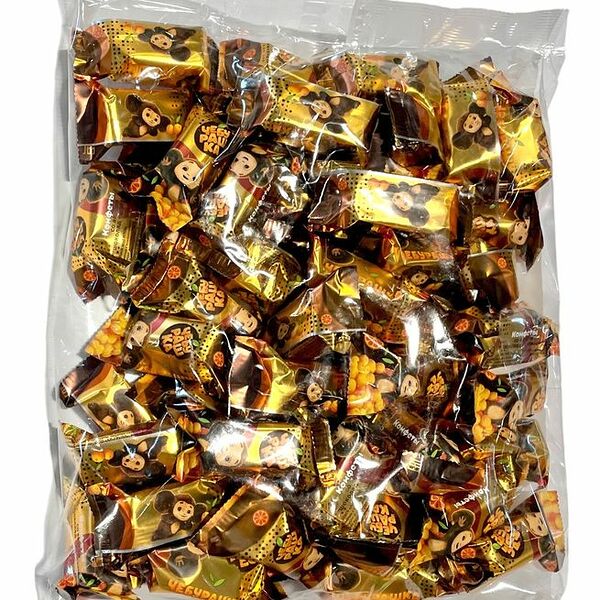 Конфеты Чебурашка глазированные со вкусом шоколад-апельсин