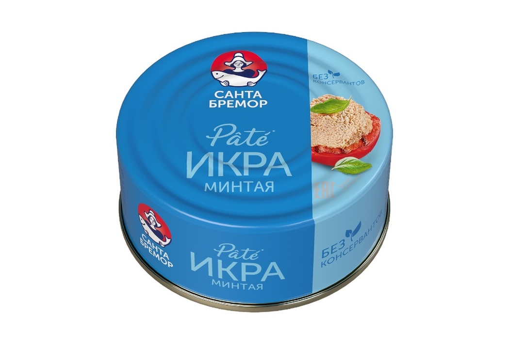 

Икра минтая Санта Бремор Pate деликатесная ж/б 90 г