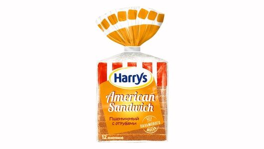 Хлеб Harry's American Sandwich пшеничный с отрубями 12 ломтиков, 515г