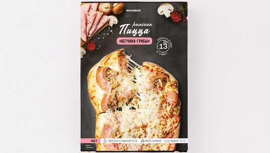 Пицца ВкусВилл римская ветчина-грибы