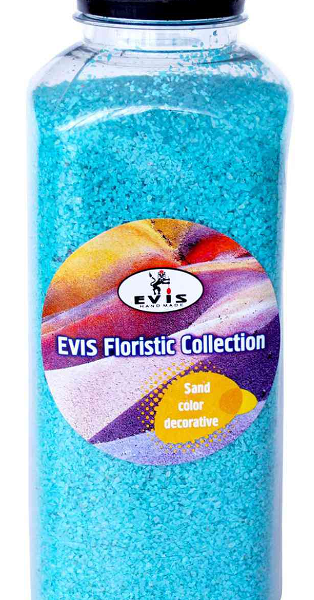 Песок декоративный Evis кварцевая крошка 0,5-1 мм цвет: бирюза, 400 г