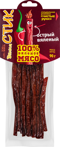 

Соломка вяленая Вялка Стик из мяса птицы острая 90 г